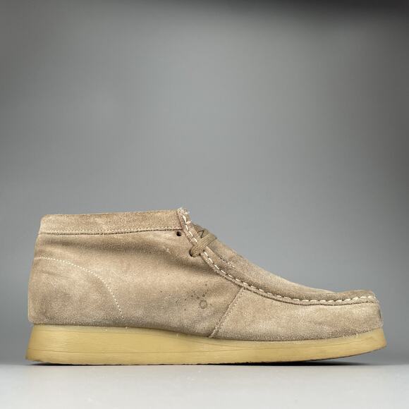 Clarks Stinson Hi Men’s Size 10 M Sand Suede Chukka Ankle Boots Casual Lace Up - Picture 5 of 9